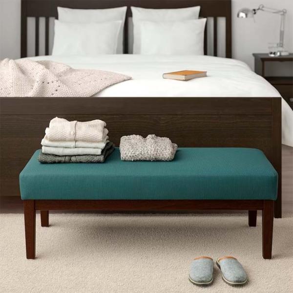 Banchetă Ikea Ekenaset Grey Turquoise / Lemn photo 4