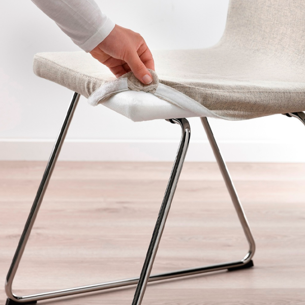 Кухонный стул Ikea Lillanas/Gunnared Ткань/ Бежевый Хром photo 6