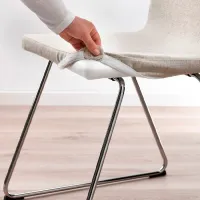 Scaun de bucătărie Ikea Lillanas/Gunnared Stofă/ Beige Chrome photo 6