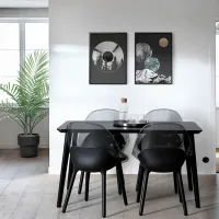 Кухонный стул Ikea Baltsar Ткань/ Черный Прозрачный photo 3