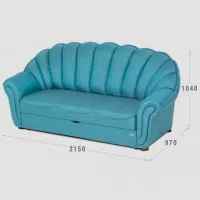 Set de canapele Confort T-2 MD (122445) Stofă / Light Blue photo 2