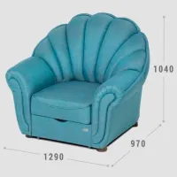 Set de canapele Confort T-2 MD (122445) Stofă / Light Blue photo 4