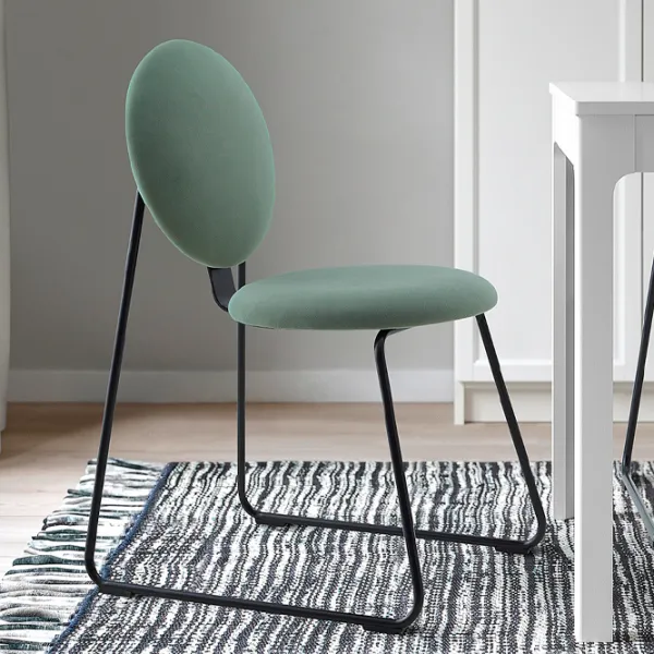 Кухонный стул Ikea Manhult/Hakebo Полиэстер/ Light Green Черный photo 2
