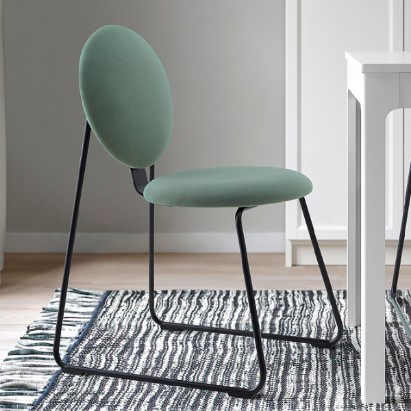 Кухонный стул Ikea Manhult/Hakebo Полиэстер/ Light Green Черный photo 2