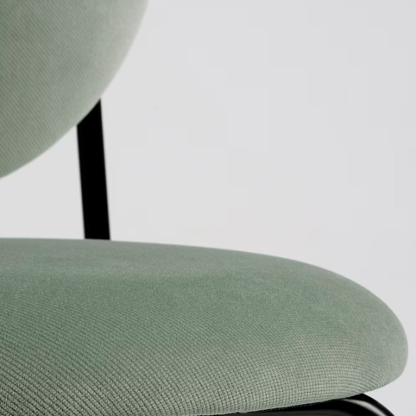 Кухонный стул Ikea Manhult/Hakebo Полиэстер/ Light Green Черный photo 3