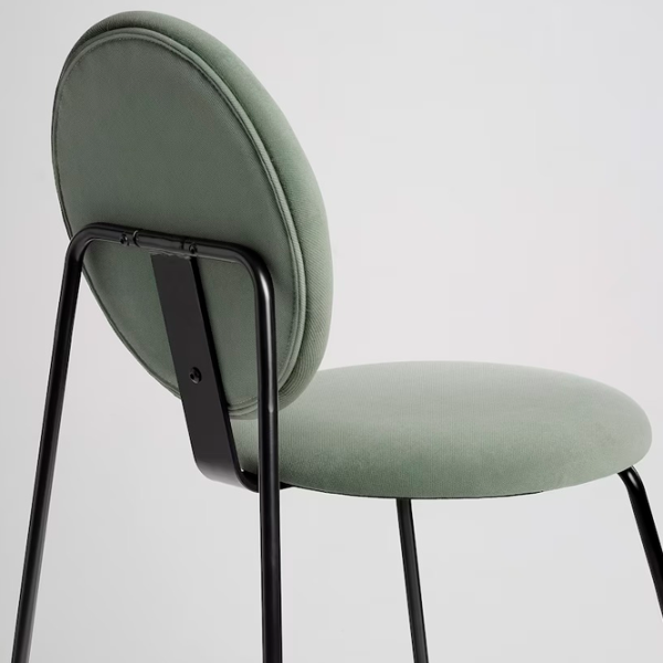 Кухонный стул Ikea Manhult/Hakebo Полиэстер/ Light Green Черный photo 4