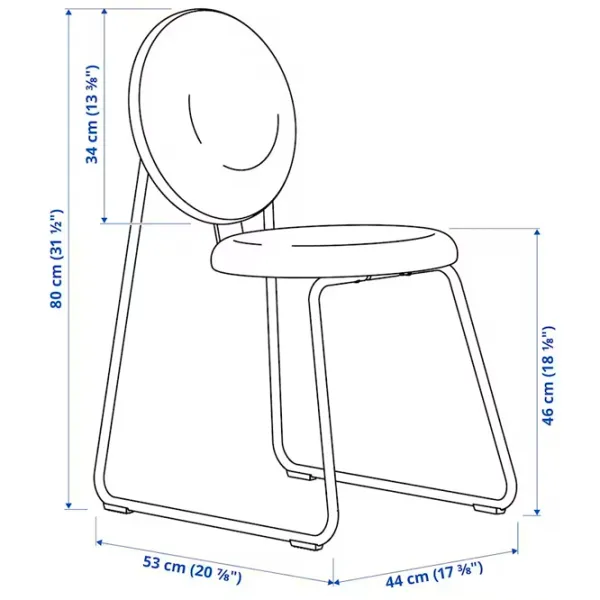 Кухонный стул Ikea Manhult/Hakebo Полиэстер/ Light Green Черный photo 5