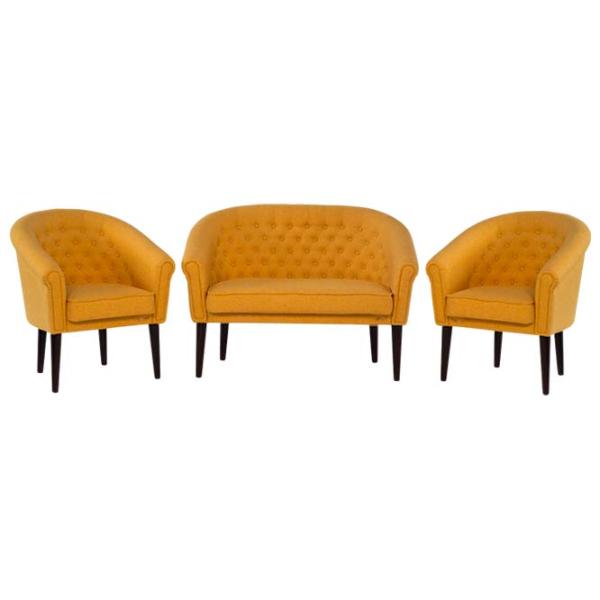 Set de canapele Confort T-12 N (1224446) Stofă / Yellow photo 1 Set de canapele Confort T-12 N (1224446) Stofă / Yellow photo 1