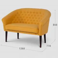 Set de canapele Confort T-12 N (1224446) Stofă / Yellow photo 2