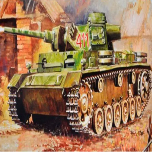 Tanc de luptă Zvezda Pz-Kfw III 4600327061621  / / Gray photo 6 Tanc de luptă Zvezda Pz-Kfw III 4600327061621  / / Gray photo 6