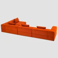 Canapea de colț Confort Ricci (122452) Stofă / Orange photo 4