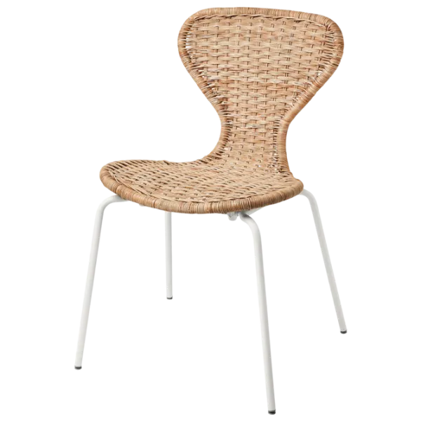 Кухонный стул Ikea Alvsta/Sefast Искусственный ротанг/ Бежевый White photo 1