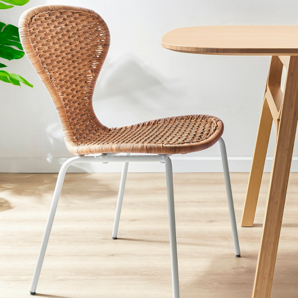 Кухонный стул Ikea Alvsta/Sefast Искусственный ротанг/ Бежевый White photo 2