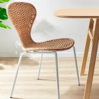 Scaun de bucătărie Ikea Alvsta/Sefast Rattan artificial/ Beige White photo 2
