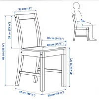Scaun de bucătărie Ikea Pinntorp Masiv/ Red photo 7