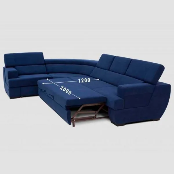 Угловой диван Confort Milan (YXEY) (1224539) Ткань / Синий photo 3 Угловой диван Confort Milan (YXEY) (1224539) Ткань / Синий photo 3