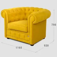 Set de canapele Confort N-10 (1224445) Stofă / Yellow photo 5