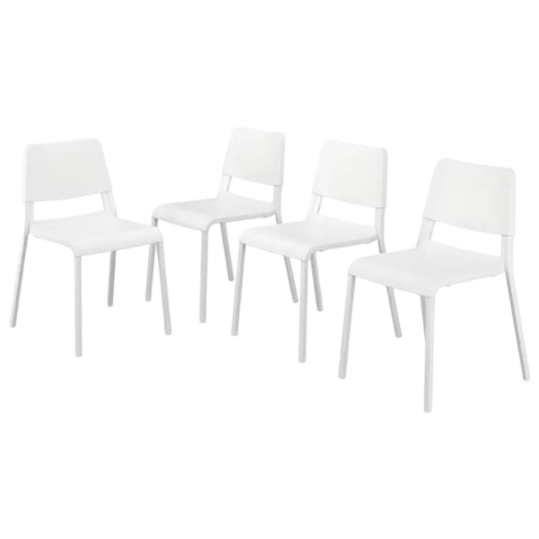 Кухонный стул Ikea Teodores Пластик/ Белый  photo 1