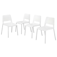 Кухонный стул Ikea Teodores Пластик/ Белый 