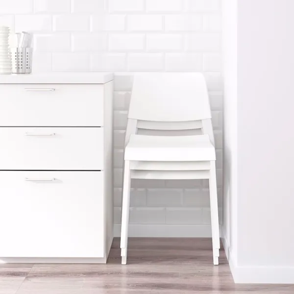 Кухонный стул Ikea Teodores Пластик/ Белый  photo 5