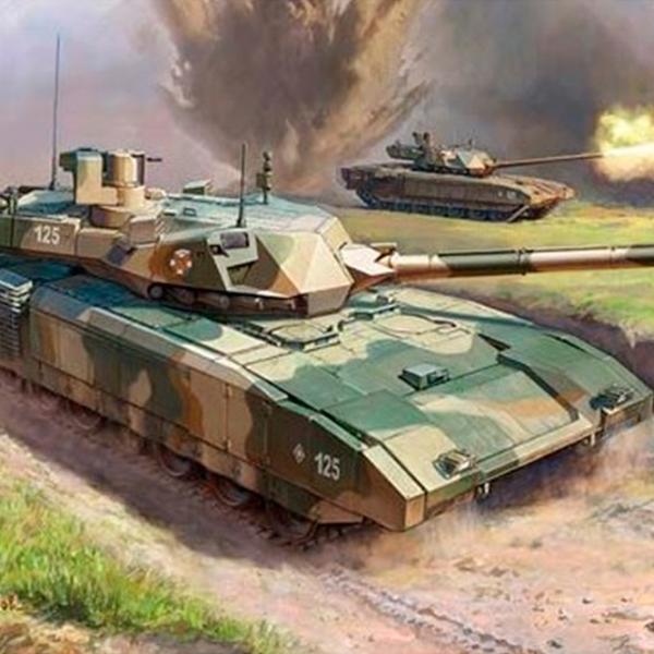 Tanc de luptă Zvezda T-14 Armata 4600327050564  / / Gray photo 6 Tanc de luptă Zvezda T-14 Armata 4600327050564  / / Gray photo 6