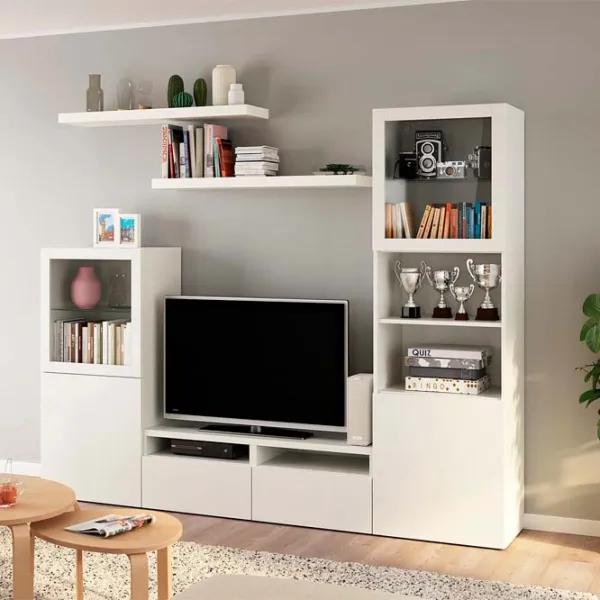 Гостиная Ikea Besta/Lack Модульная / White photo 2 Гостиная Ikea Besta/Lack Модульная / White photo 2