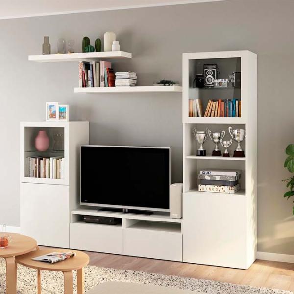 Гостиная Ikea Besta/Lack Модульная / White photo 2 Гостиная Ikea Besta/Lack Модульная / White photo 2