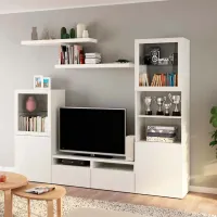 Living Ikea Besta/Lack Modulară / White photo 2