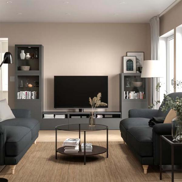 Living Ikea Besta/Lappviken/Sindvik Modulară / Dark grey photo 5 Living Ikea Besta/Lappviken/Sindvik Modulară / Dark grey photo 5