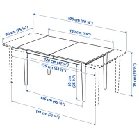 Кухонный стол раскладной Ikea Skansnas ДСП/ Бук photo 2