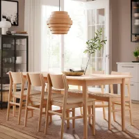 Кухонный стол раскладной Ikea Skansnas ДСП/ Бук photo 4