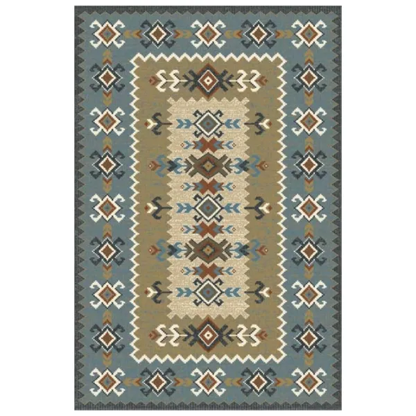 Covor Covoare Ungheni Delta 24 Blue Green / Polipropilenă photo 1