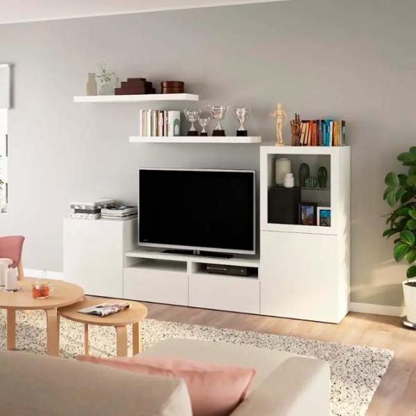 Living Ikea Besta/Lack Modulară / White photo 2