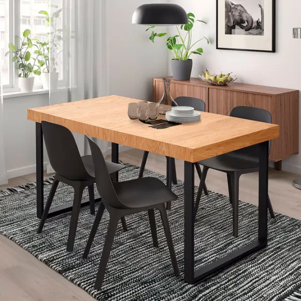 Masă de bucătărie extensibilă Ikea Tarsele MDF/ Brown photo 2