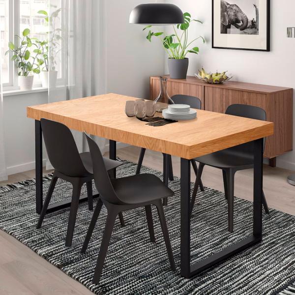 Masă de bucătărie extensibilă Ikea Tarsele MDF/ Brown photo 2