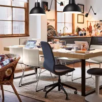 Masă de bucătărie extensibilă Ikea Tarsele MDF/ Brown photo 4