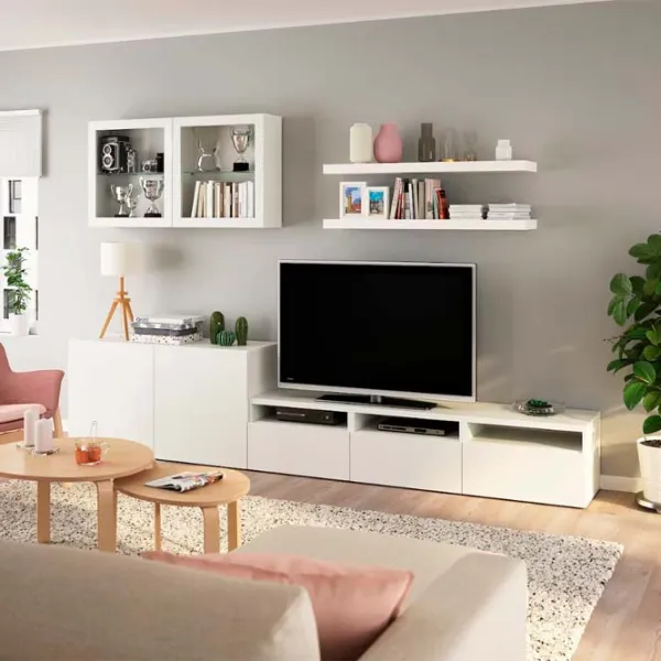Гостиная Ikea Besta/Lack Модульная / White photo 2