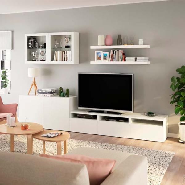 Гостиная Ikea Besta/Lack Модульная / White photo 2