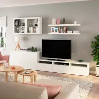 Living Ikea Besta/Lack Modulară / White photo 2