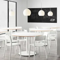Scaun de bucătărie Ikea Janinge Plastic/ White photo 7