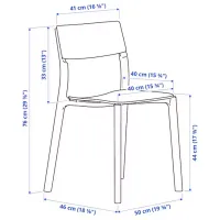 Scaun de bucătărie Ikea Janinge Plastic/ White photo 9