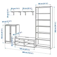 Гостиная Ikea Billy/Besta Модульная / White photo 8