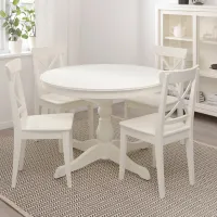 Masă de bucătărie extensibilă Ikea Ingatorp PAL/ White photo 3