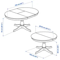 Masă de bucătărie extensibilă Ikea Ingatorp PAL/ White photo 5