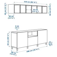 Гостиная Ikea Besta/Eket Модульная / White photo 4