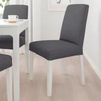 Scaun de bucătărie Ikea Bergmund/Gunnared Stofă/ Gray White photo 2