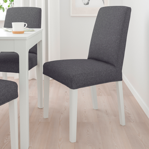 Кухонный стул Ikea Bergmund/Gunnared Ткань/ Серый White photo 6