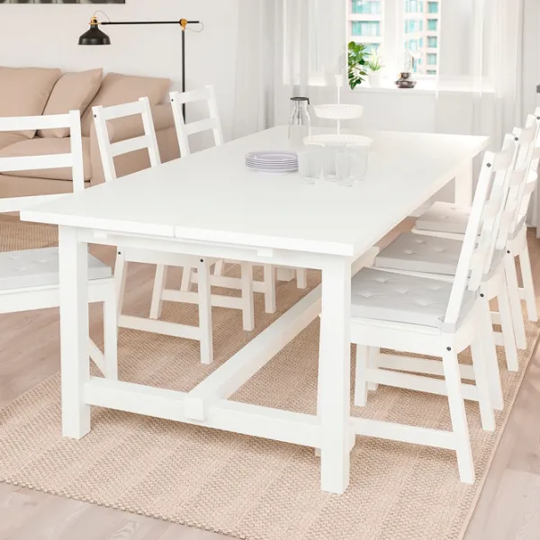 Masă de bucătărie fixă Ikea Nordviken PAL/ White photo 2