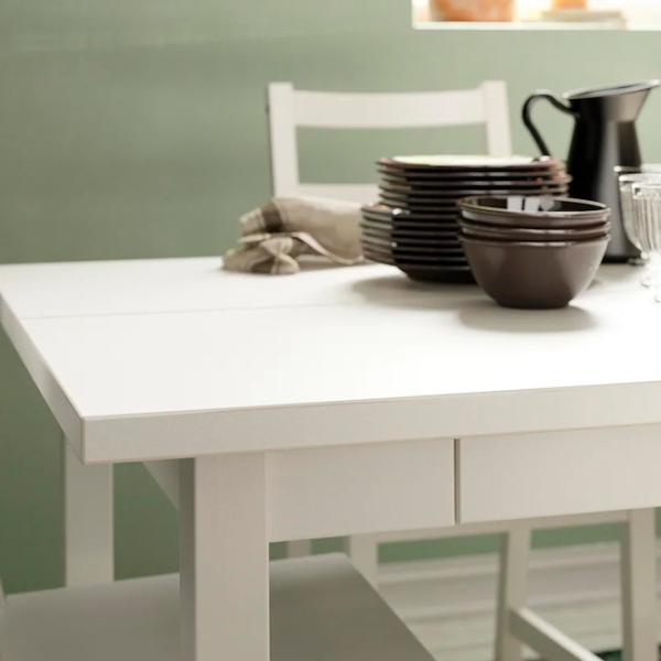 Masă de bucătărie fixă Ikea Nordviken PAL/ White photo 3