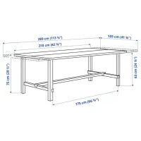 Masă de bucătărie fixă Ikea Nordviken PAL/ White photo 5